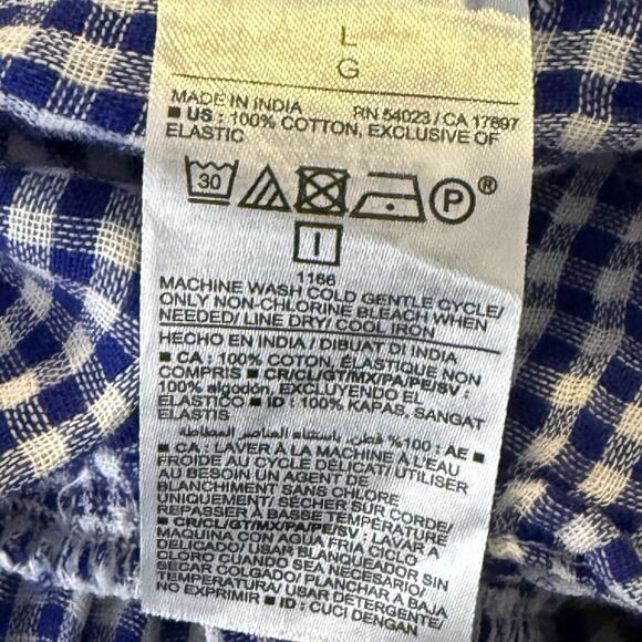 Old Navy‎ Gingham Tank Tops Women’s Sz L 2 Blue Orange Milkmaid Cottagecore - Picture 7 of 10